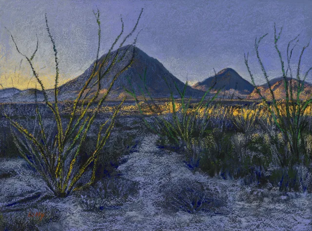 Terlingua Blue Mountain, artwork by Nancy Lilly