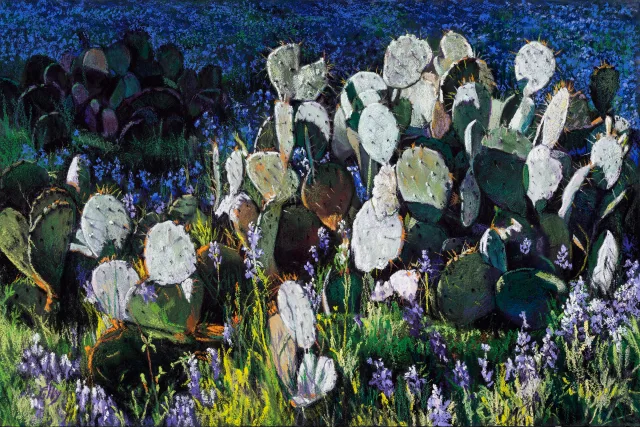 Sentries to the Sunset, artwork by Nancy Lilly