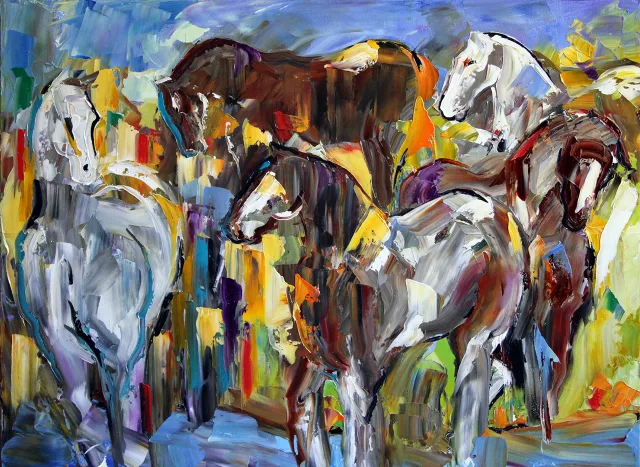 Studio of Color Addiction . Painter Laurie Pace